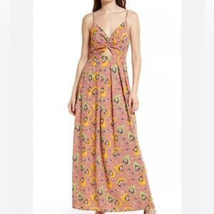 Chelsea 28 Mauve Floral Spaghetti Strap Dress Size XS NWOT